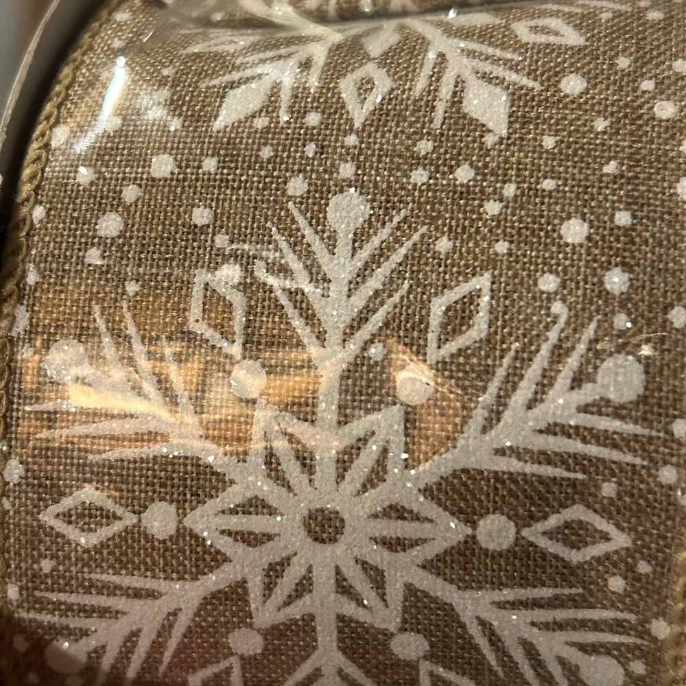 Snowflake Bendable Wire Ribbon